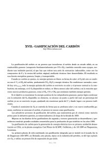 XVII.- GASIFICACIÓN DEL CARBÓN