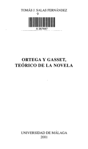 ortega y gasset, teórico de la novela