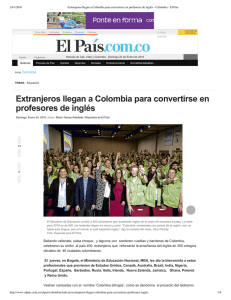 Extranjeros llegan a Colombia para convertirse en profesores de