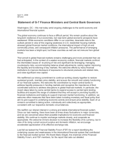 Statement of G-7 Finance Ministers and Central Bank