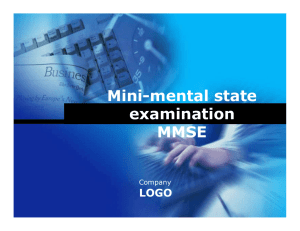 Mini-mental state examination MMSE