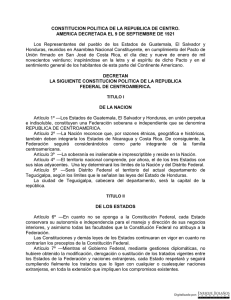 Constitución Política de Centroamérica del 9 de septiembre de 1921