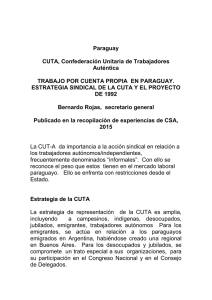 CUTA. Trabajo por cuenta propia en Paraguay. Estrategia sindical
