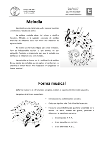 Melodía Forma musical