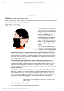 Si tú cambias, todo cambia | EL PAÍS Semanal | EL PAÍS