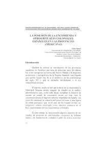 la posesión de la encomienda y otros rituales coloniales