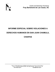 informe especial sobre violaciones a derechos humanos en san