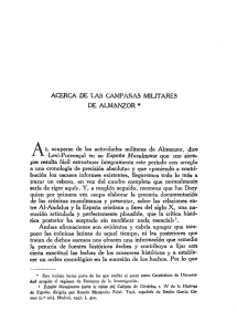 ACERCA DE LAS CAMPAJ\lAS MILITARES DE ALMANZOR *