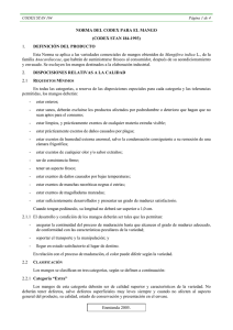 Enmienda 2005. NORMA DEL CODEX PARA EL MANGO (CODEX