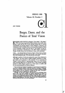 Borges, Dante, and the Poetics of Toral Vision