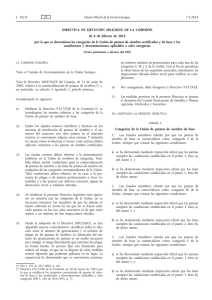 Directiva de Ejecución 2014/20/UE de la Comisión, de 6