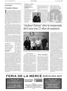 `Andrea Chénier` abre la temporada del Liceu tras 22 años de