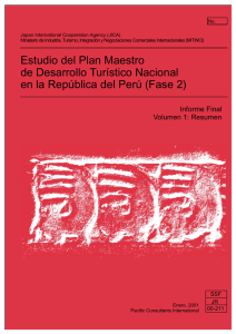 Estudio del Plan Maestro de Desarrollo Turístico Nacional en la