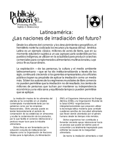 Latinoamérica: ¿Las naciones de irradiación del