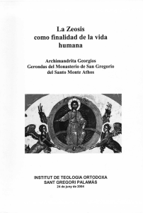 La Zeosis como finalidad de la vida humana