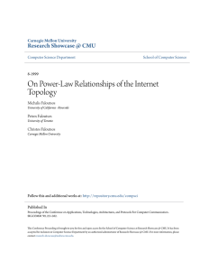 On Power-Law Relationships of the Internet Topology