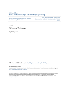 Dilemas PolÃ ticos - Yale Law School Legal Scholarship Repository