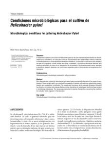 Condiciones microbiológicas para el cultivo de Helicobacter pylori