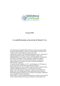 La condición femenina en dos novelas de Manuel Gálvez