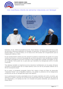 Irán manifiesta interés de estrechar relaciones con Senegal
