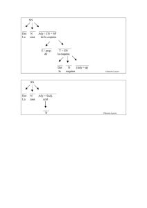 SN ___ ____ ______ Det N Ady / CN = SP La casa de la esquina