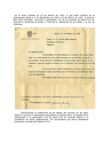 En la carta, fechada en 22 de febrero de 1954, el que fuera ministro