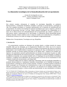 La dimensión tecnológica de la biomedicalización del envejecimiento