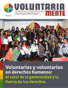 Voluntarias y voluntarios en derechos humanos