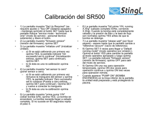 Calibración del SR500
