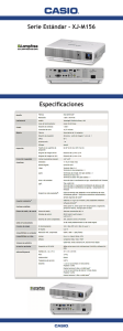 Serie Estándar - XJ-M156 Especificaciones