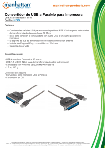 Convertidor de USB a Paralelo para Impresora