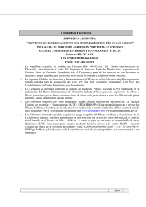 Llamado a Licitación - Gobierno de la Provincia de Córdoba