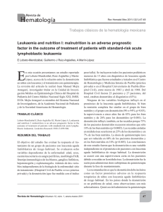 Trabajos clásicos de la hematología mexicana Leukaemia and