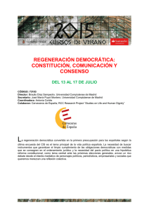 regeneración democrática: constitución, comunicación y consenso