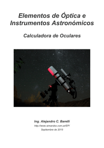 Elementos de óptica e instrumentos astronómicos