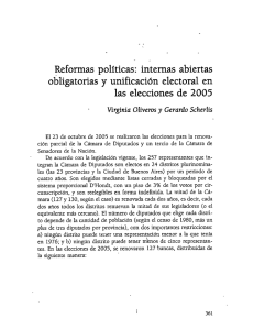 Reformas políticas: internas abiertas obligatorias y unificación