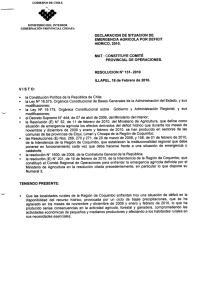 declaraci&oacute;n de situaci&oacute;n de emergencia agricola por deficit