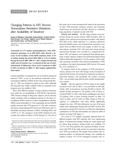 Changing Patterns in HIV Reverse Transcriptase Resistance