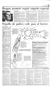 Reagan promete seguir empe&ntilde;o espacial