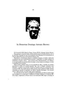 In Memorian Domingo Antonio Herrero
