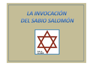 INVOCACION SALOMON (PRIMERA PARTE