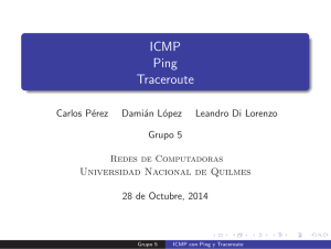 Presentacion ICMP : Ping : Traceroute