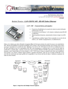 Boletín Técnico - LAN-520/NC-485 - RS-485 Sobre