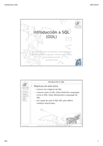 Práctica de SQL-Data Definition Language (DDL)
