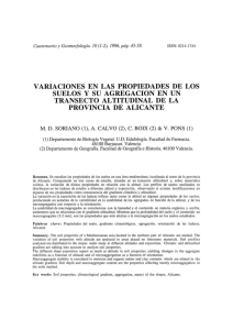 VARIACIONES EN LAS PROPIEDADES DE LOS SUELOS Y SU