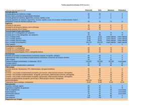 * solo en caso de urgencia real Precio (€) Univ Alumnos Protectora