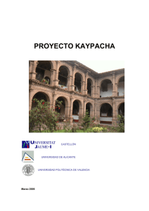 proyecto kaypacha - Universidad de Alicante