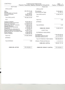 Page 1 CONTPAQ j Posición Financiera, Balance General al 31/Ene