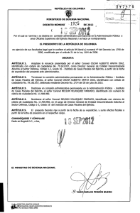 decreto 1925 del 18 de septiembre de 2012