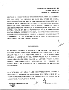 insumos de laboratorio - Gobierno del Estado de Colima